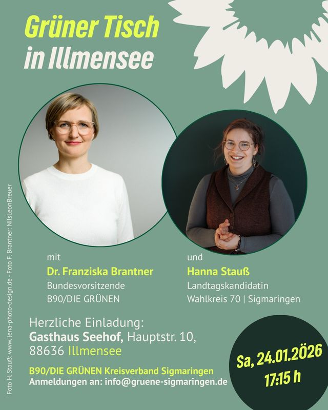 Grüner Tisch mit Franziska Brantner